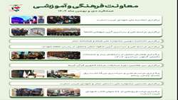 اینفوگرافی/عملکرد دی و بهمن ماه 1404معاونت فرهنگی و آموزشی (بخش اول)