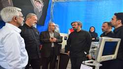 بازدید معاونین و مدیران بنیاد شهید از موکب بیمارستان ساسان