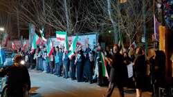 تجمع مردمی،تشکل ها و خانواده معظم شهدا و ایثارگران مقابل دفتر سازمان ملل متحد/ محکوم کردن حمله متجاوزانه آمریکا و رژیم صهیونی