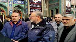 حضور جمعی از معاونان و مدیران بنیاد شهید و امور ایثارگران در مراسم تشییع و تدفین «دریاسالار شهید علی شمخانی»