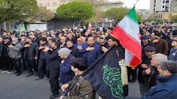 مراسم تشییع پیکر مطهر مادر گرانقدر پنج شهید والامقام افراسیابی برگزار شد